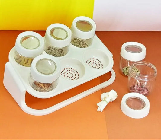 6 Pcs Masala Rack With Spoons