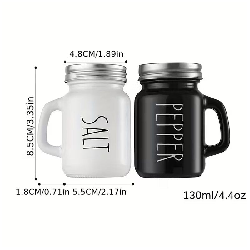 Salt and Pepper Shaker Set With Handle