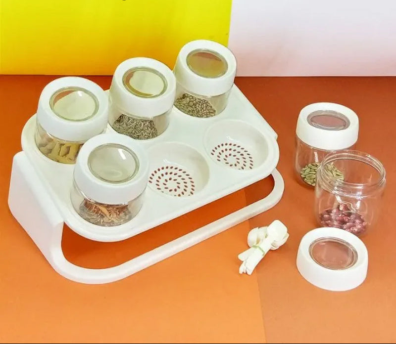 6 Pcs Masala Rack With Spoons