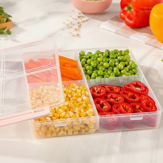Big 4 Section Freezer Airtight Plastic Box With Lid