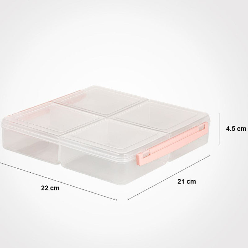 Big 4 Section Freezer Airtight Plastic Box With Lid