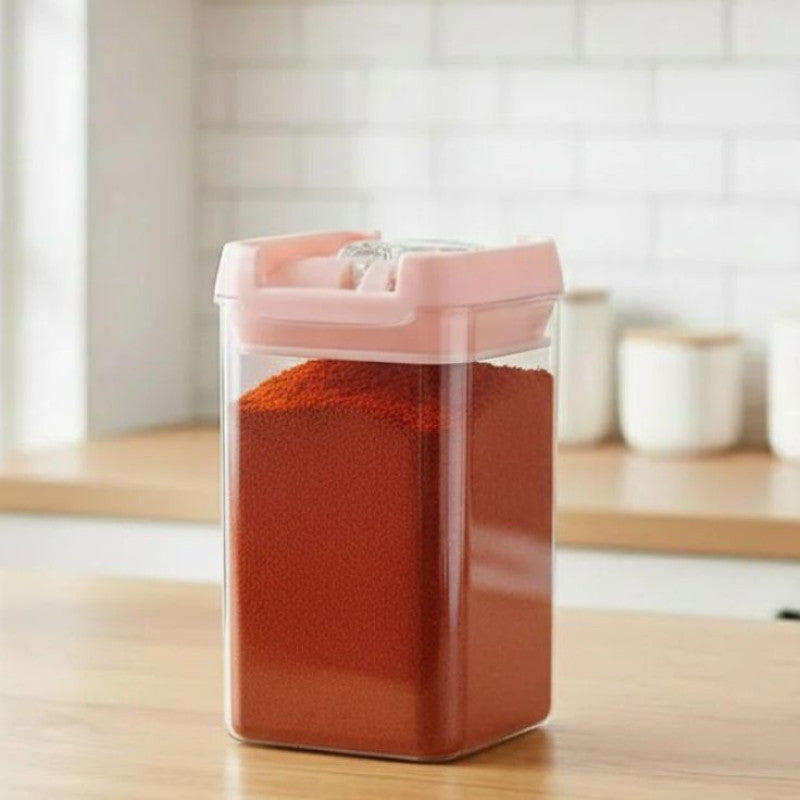 Airtight 400 ML Plastic Square Jar For Multi Use