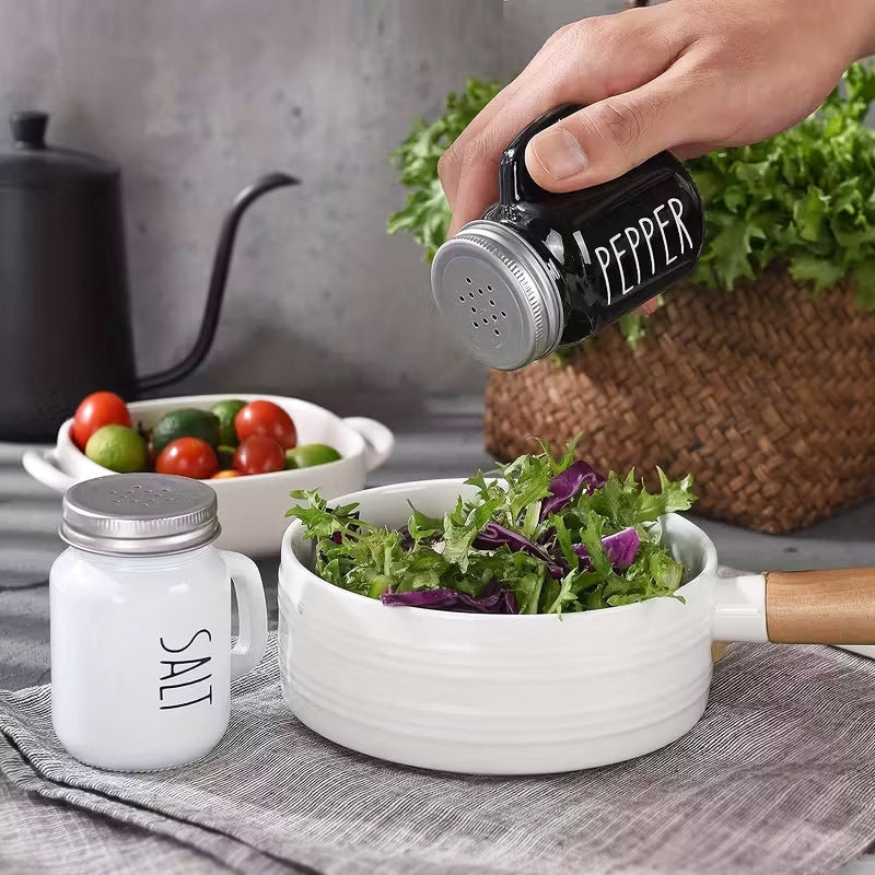 Salt and Pepper Shaker Set With Handle