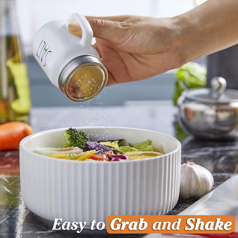 Salt and Pepper Shaker Set With Handle
